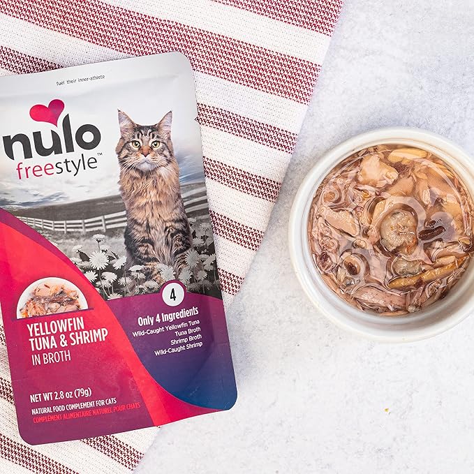 Nulo Freestyle Cat & Kitten Wet Cat Food Pouch, Premium All Natural Grain-Free Soft Cat Food Topper with Amino Acids for Heart Health and High Animal-Based Protein
