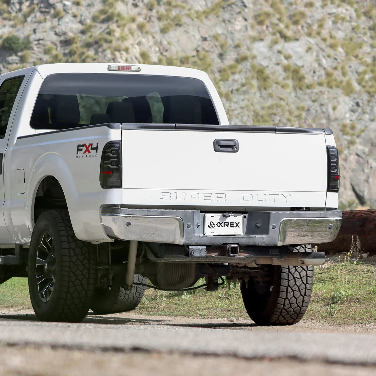 AlphaRex 99-16 Ford Super Duty / 97-03 F150 LUXX-Series LED Tail Lights Black
