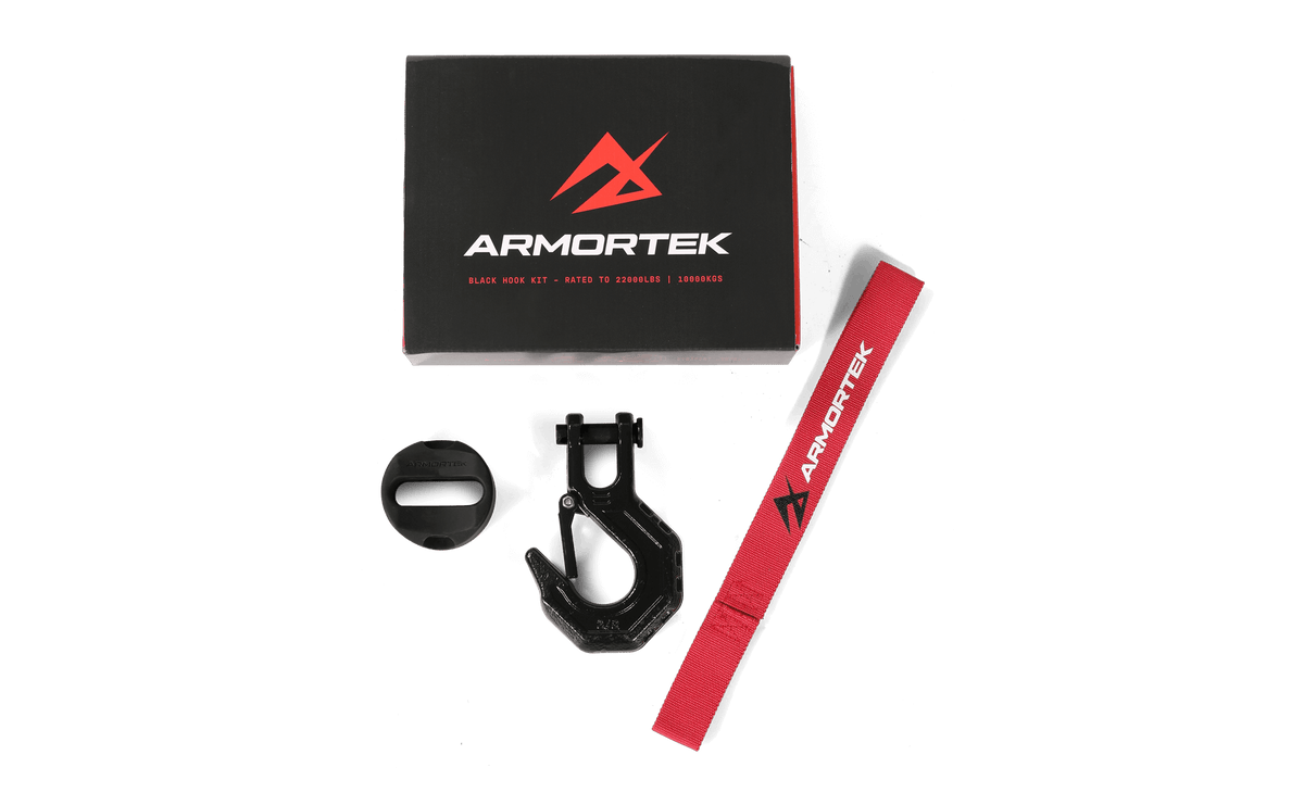 Armortek Black Hook Kit for 5/16 to 7/16" Rope - Rated 22000lbs