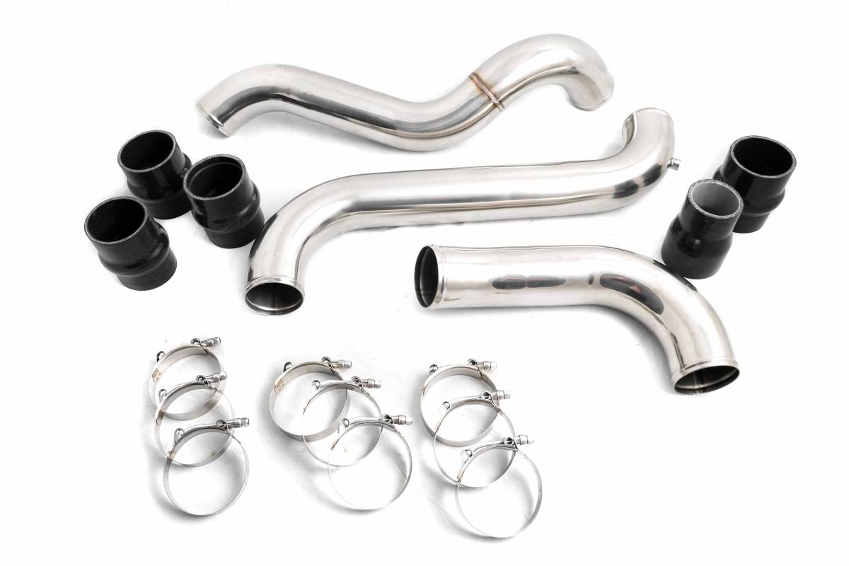 Rudy's Polished Aluminum Hot & Cold Side Intercooler Pipe & Boot Kit For 11-16 LML Duramax