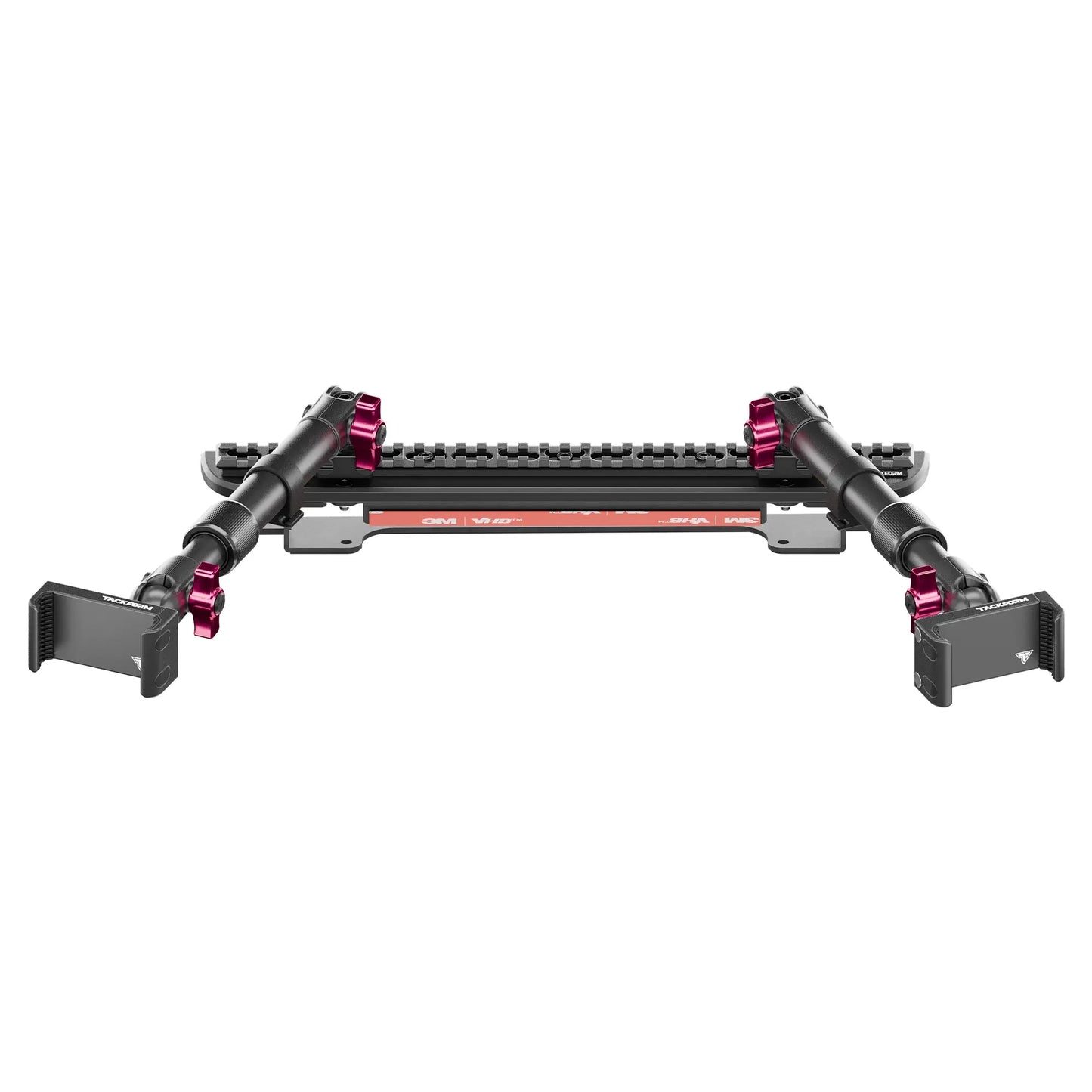 2024-2026 Ford F-150 (See Compatibility Info For Specific Year/Trim Fitment Details) Tackform Assault Track Picatinny Dash Bracket With Dual 20LITE Phone Mounts | Telescoping Arm