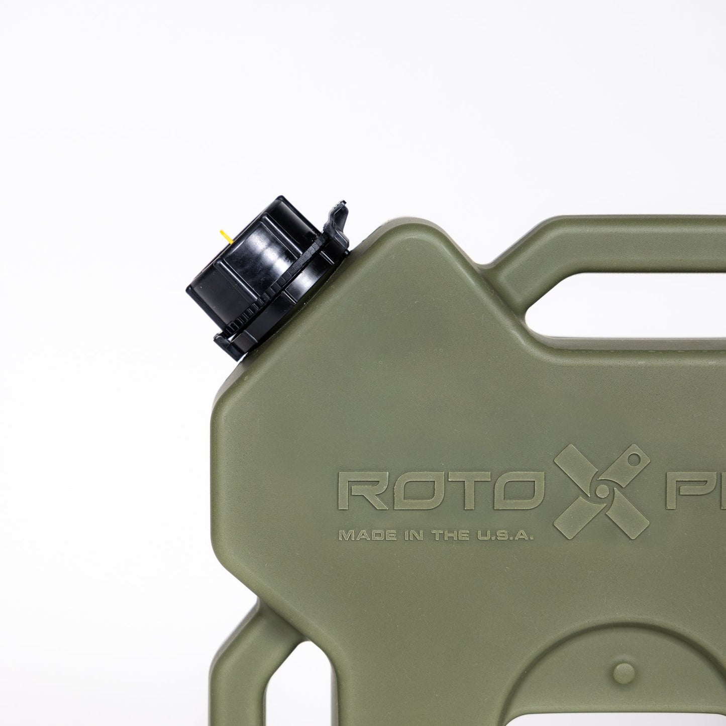 Close-up of the spout on the 2 Gallon Water container by RotopaX, highlighting its easy pour feature for convenient water access.