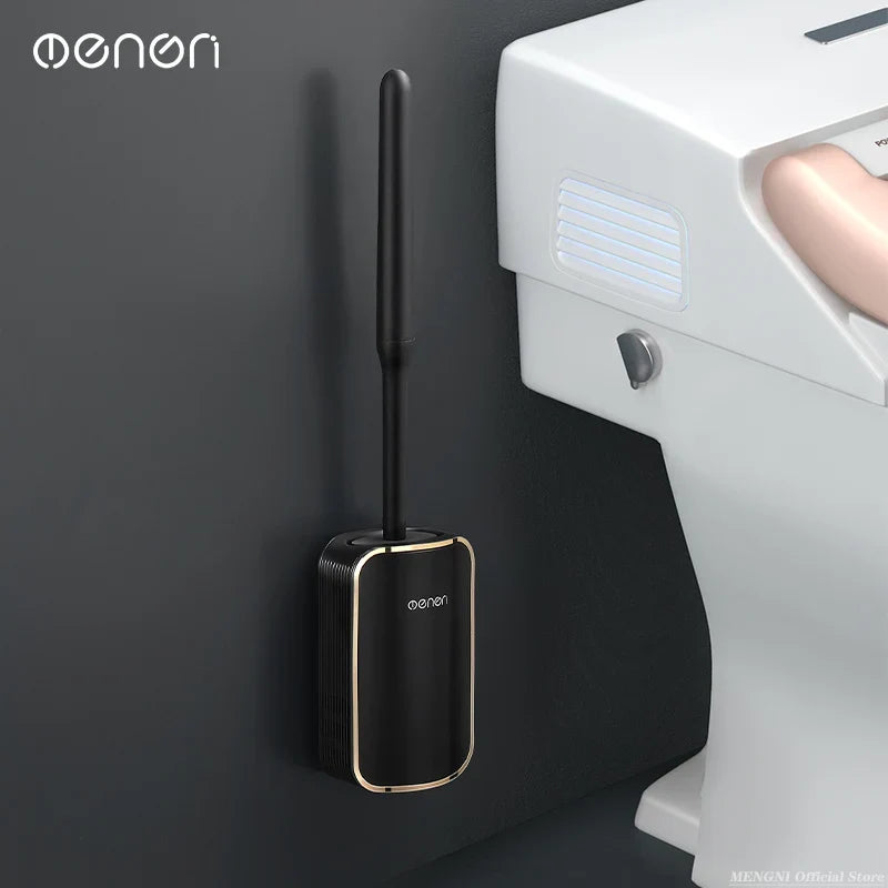 Wall-Mount Quick Drain Toilet Brush Set