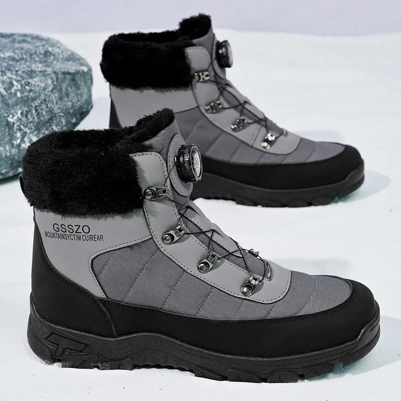 Mens Winter Snow Boots – Warm Durable Outdoor Shoes