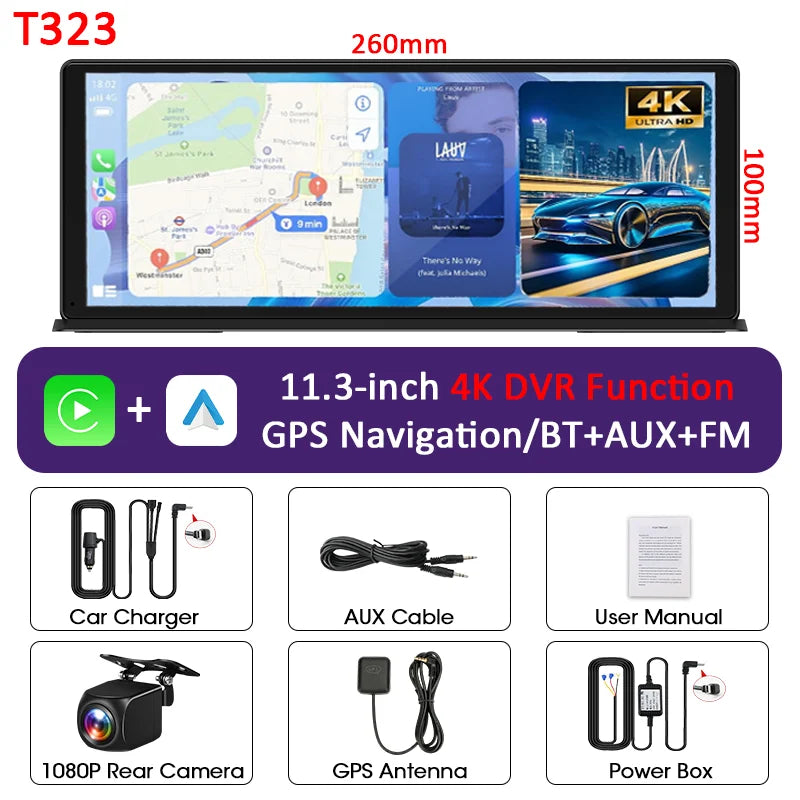 Vtopek Carplay Screen for Car, 11.3" HD Portable