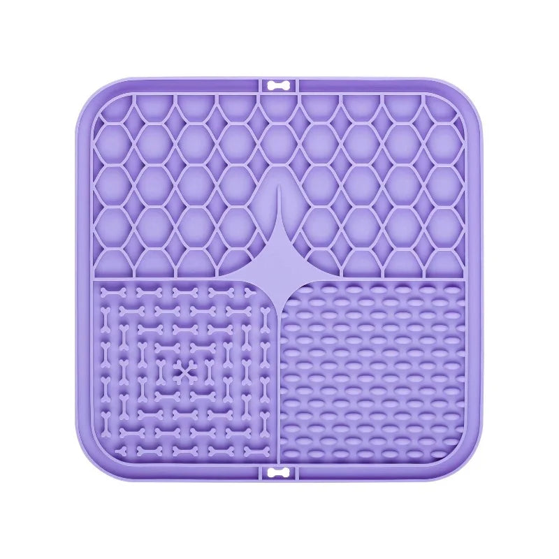 Silicone Dog Lick Mat with Suction Cups – Slow Feeder Lick Pad for Dogs