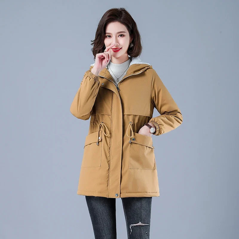 Women Winter Puffer Coat – Warm Cotton Hooded Casual Parka