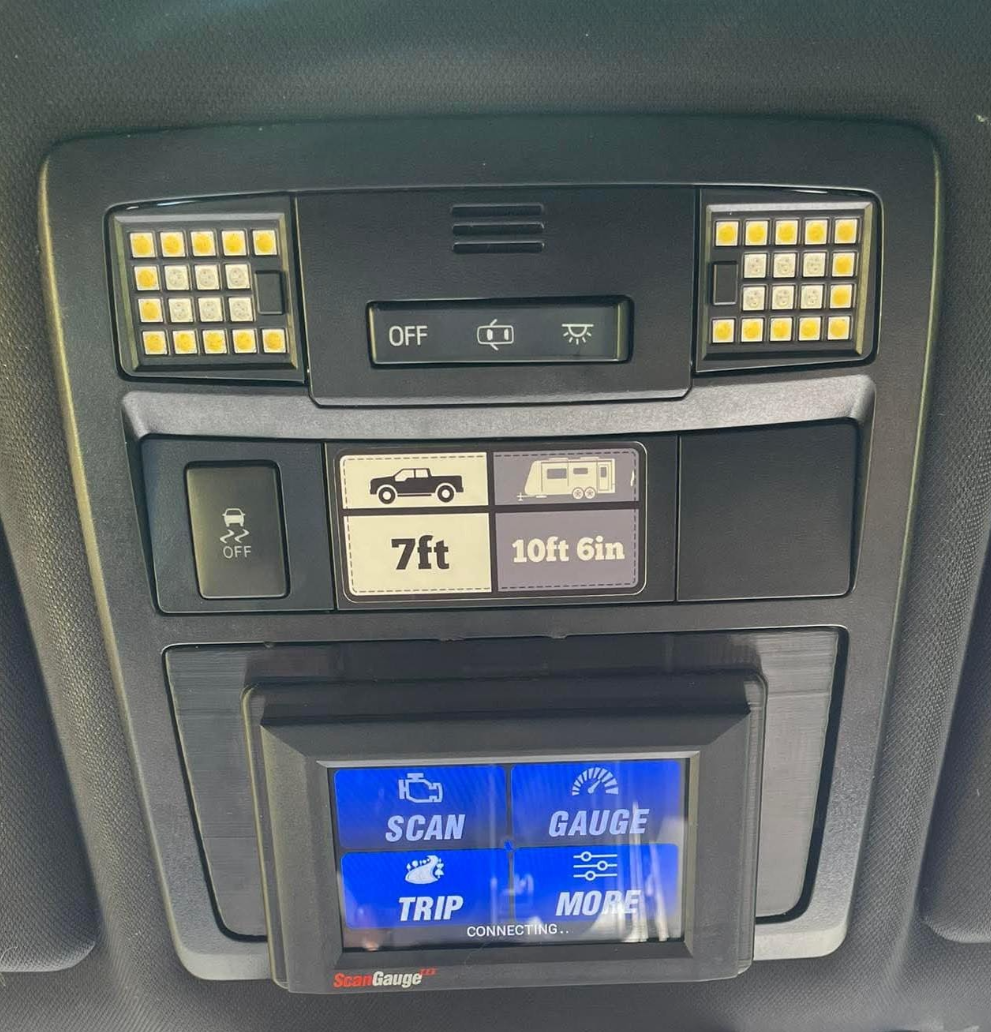 2016-23 Toyota Tacoma Scangauge 3 Overhead Panel Mount