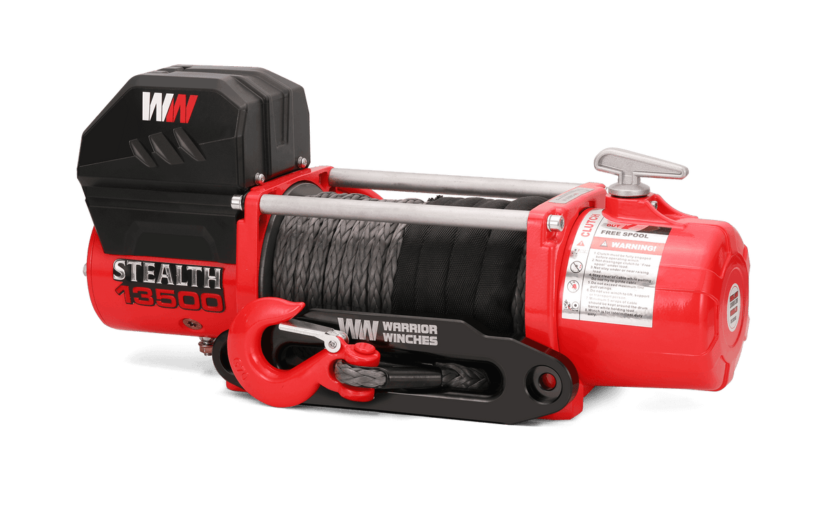Stealth 13,500lb Electric Winch - 12v Synthetic Rope
