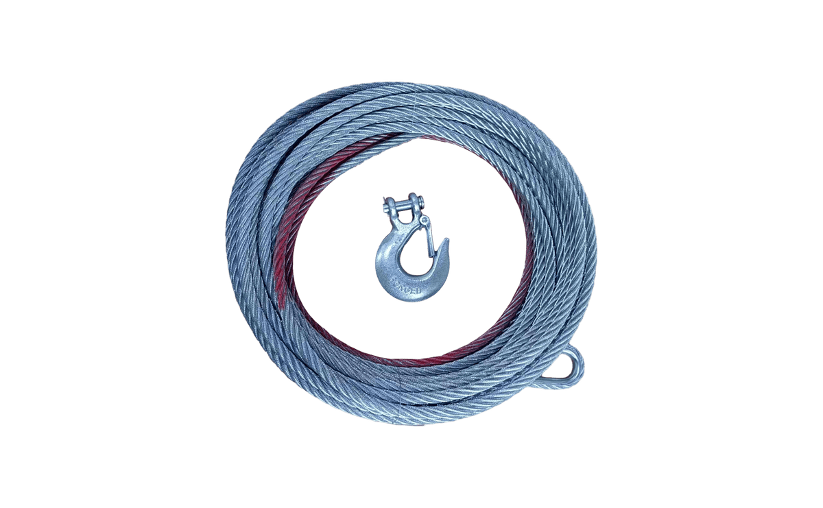 15/32" x 98.4' Steel Cable with Hook