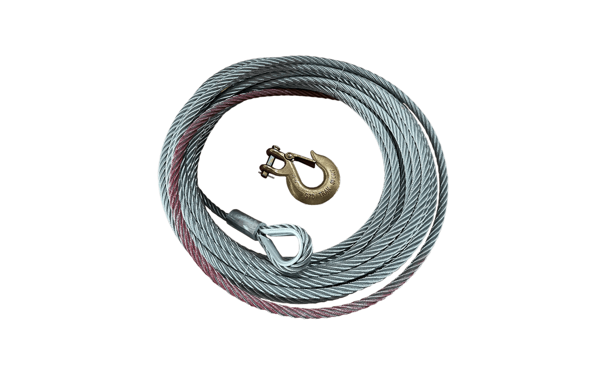 15/32" x 86.9' Steel Cable with Hook