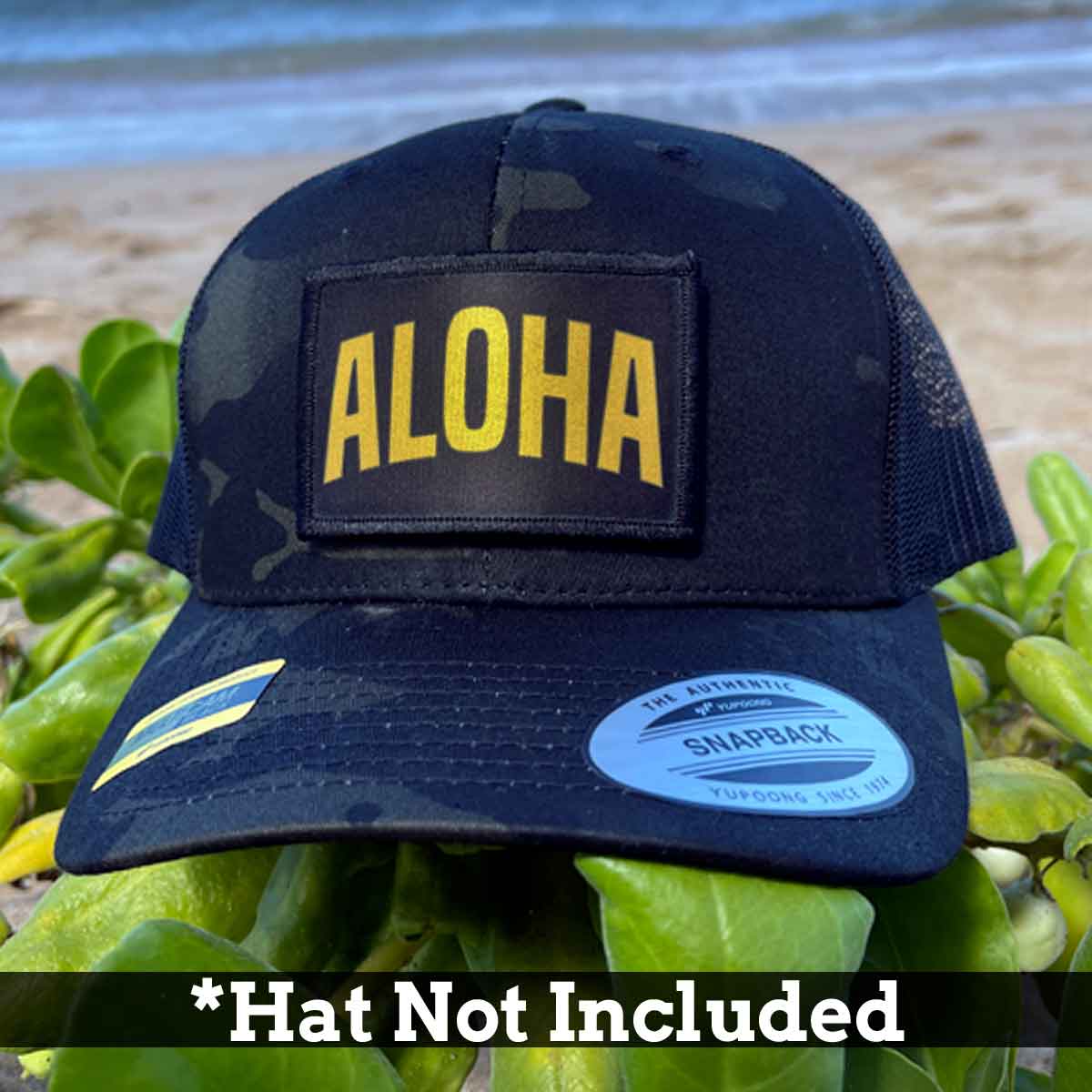 Aloha - Black and Yellow - Removable Patch