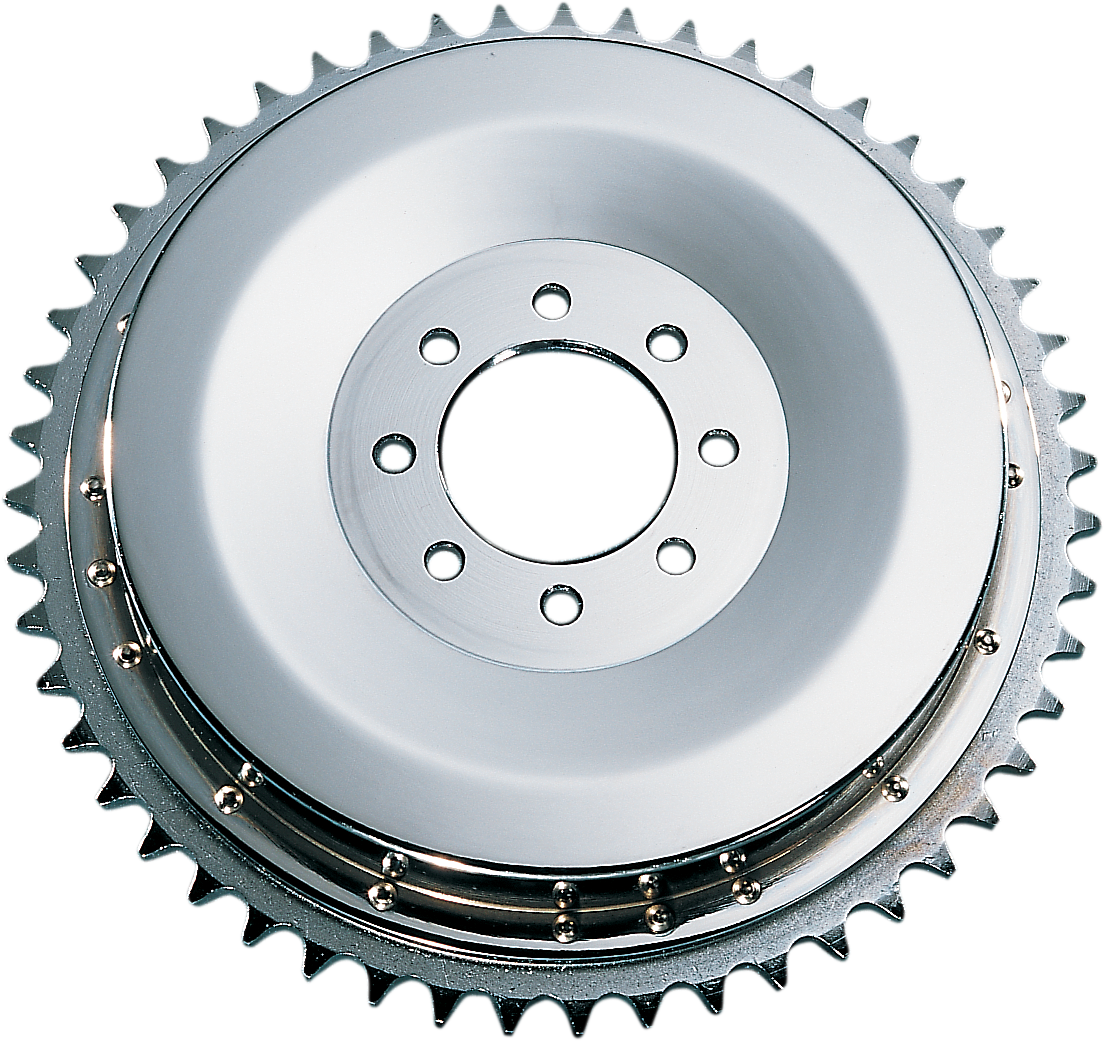 DRAG SPECIALTIES Chrome Rear Drum and Sprocket Set for Harley XL 1954-1978 - Part 06-0126-BX-LB2