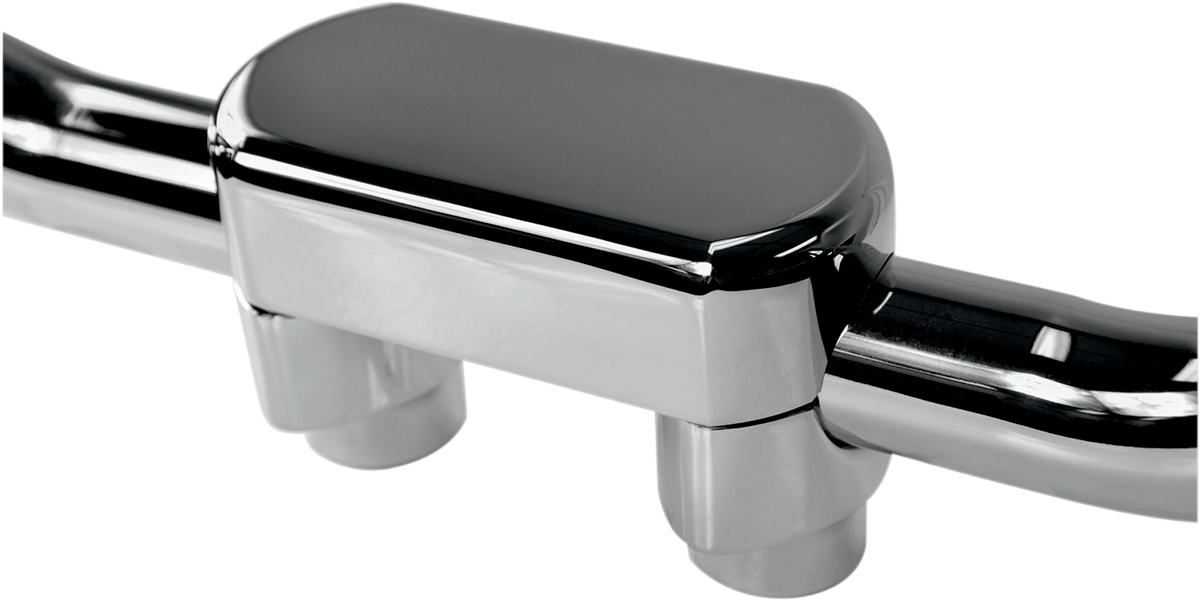 DRAG SPECIALTIES, Drag Specialties Big Buffalo Chrome Handlebar Riser & Top Clamp Kit - 1-1/2 inch, Part 0602-0600