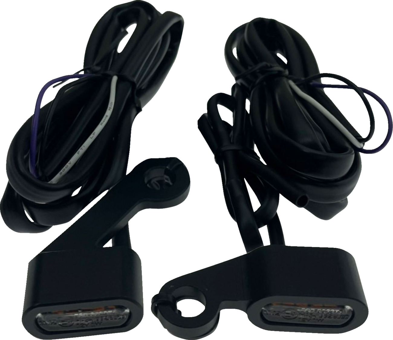 DRAG SPECIALTIES Marker Lights for Harley-Davidson XL 2004-2013, Black with Smoke Lens - Part Number L22-0236DMBME