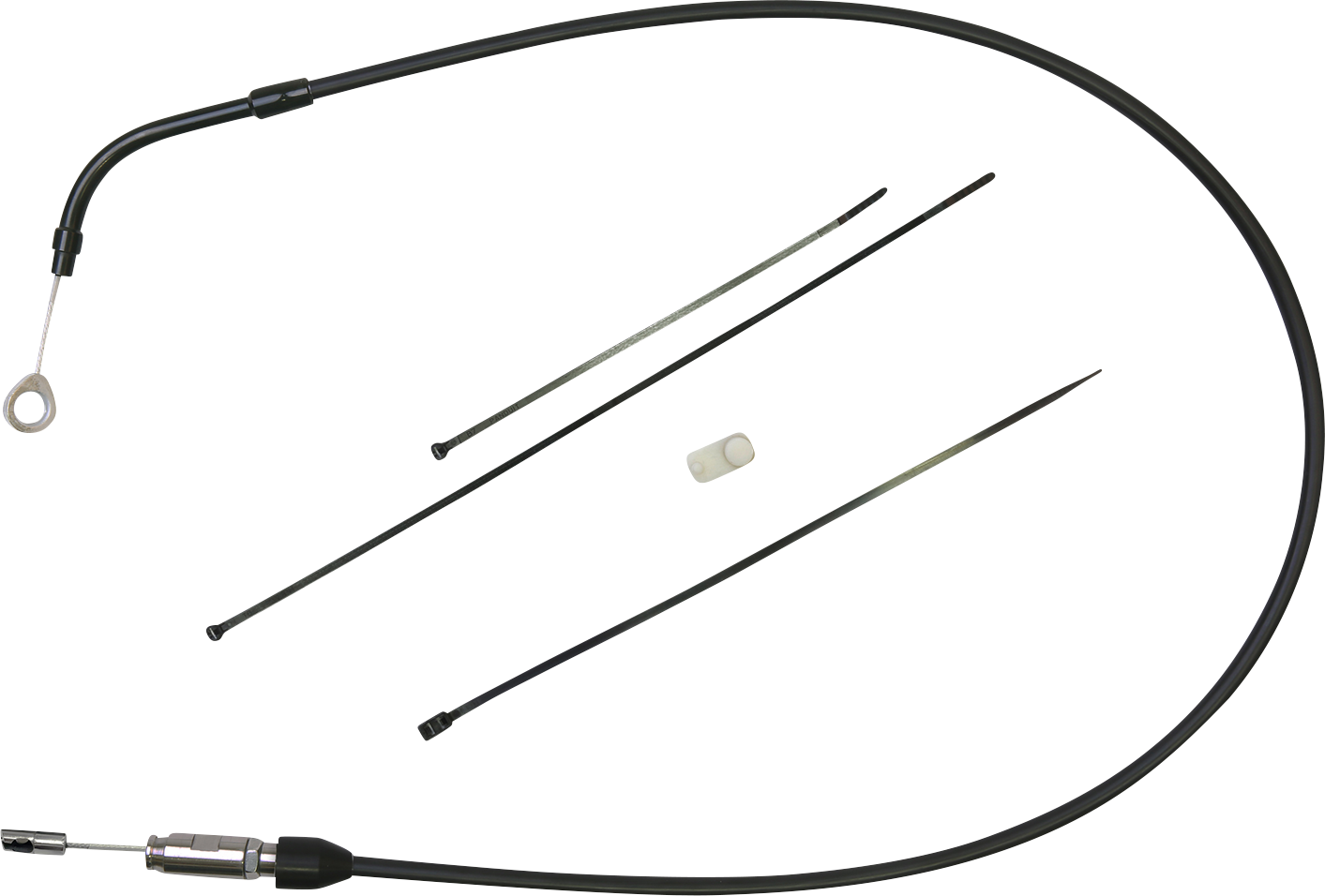 DRAG SPECIALTIES Quick Connect Clutch Cable Upper Bent Tube 47 Inch Black/Black 6323508HE