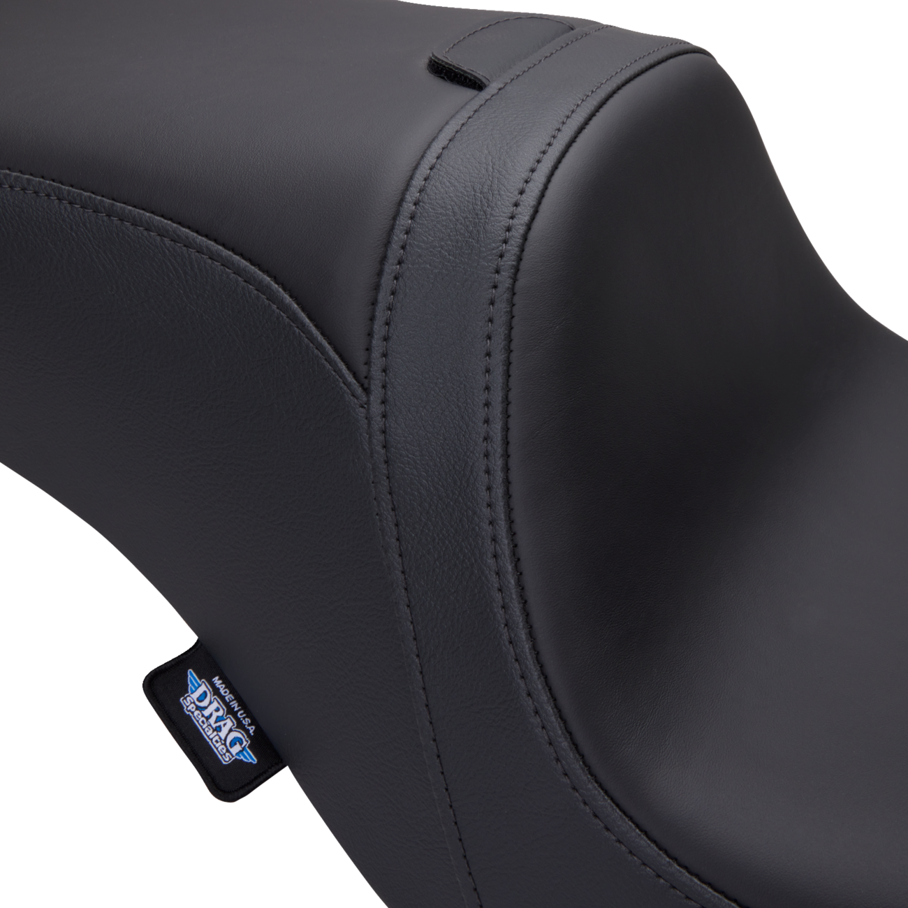 DRAG SPECIALTIES SEATS, Drag Specialties Seats Predator 2-Up Seat with Backrest Receptacle for Harley FL 2008-2023 – Solar Leather, Smooth Finish