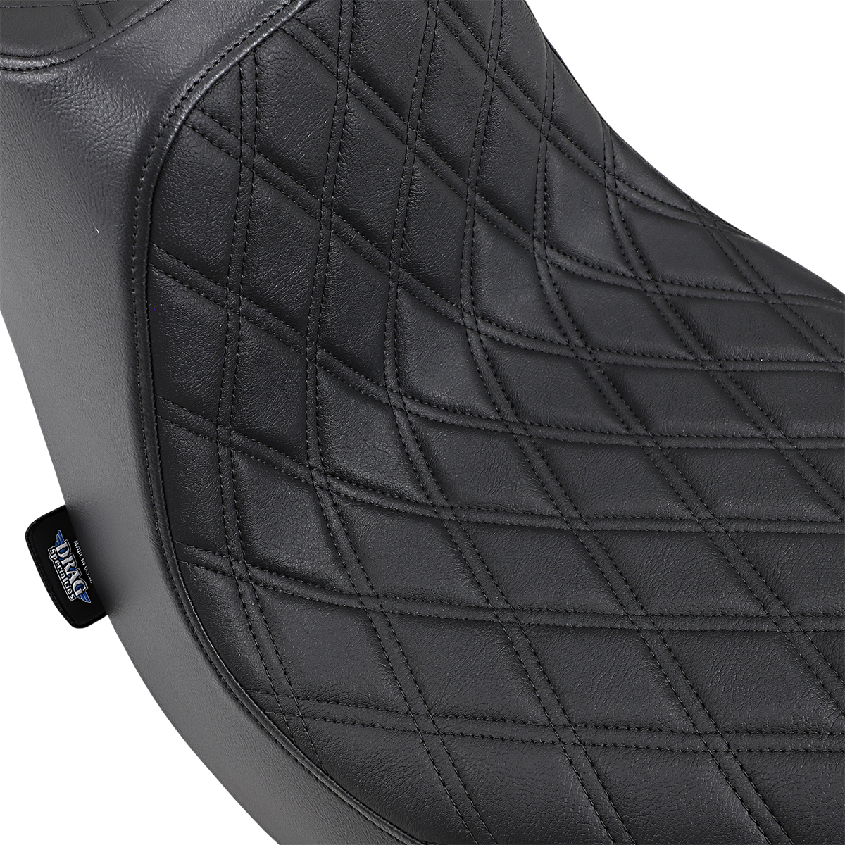 DRAG SPECIALTIES SEATS, Drag Specialties Seats Predator III Double Diamond Seat with Black Stitching for FLFB/S '18-'25 | Part Number 0802-1188