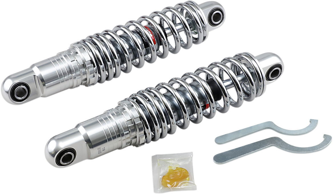 DRAG SPECIALTIES SHOCKS, DRAG SPECIALTIES SHOCKS Premium Ride-Height Adjustable 12-Inch Heavy Duty Chrome C16-0162H