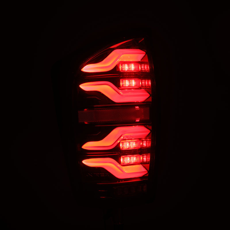AlphaRex 16-23 Toyota Tacoma LUXX-Series LED Tail Lights Alpha-Black