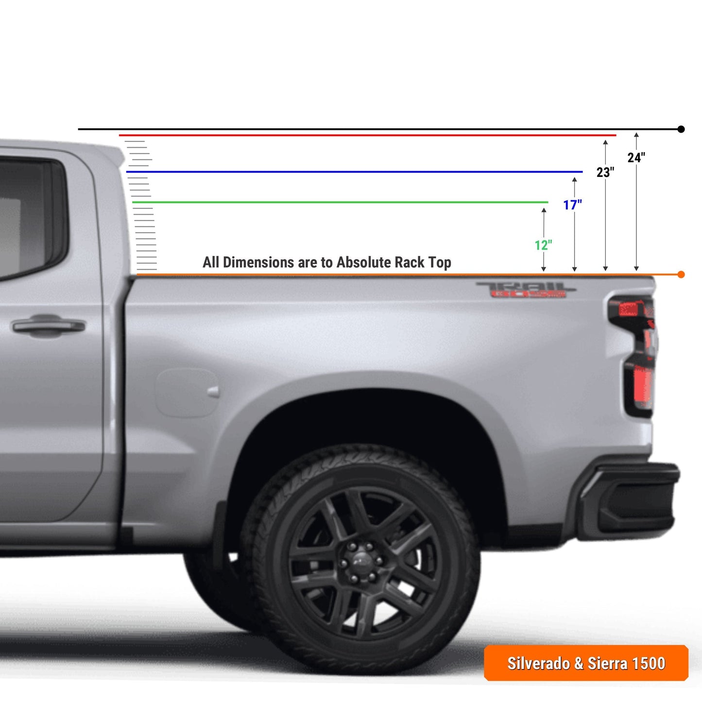 XTR1 Bed Rack for Chevrolet Silverado & GMC Sierra 1500