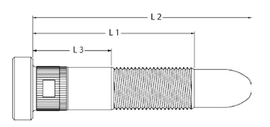 ARP 5/8-11 X 2.65 short knurl wheel stud kit