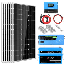 Load image into Gallery viewer, Off Grid Solar Kit 3000W Inverter 12VDC 120V Output LifePO4 Battery 600 watt Solar Back Up SGK-PRO3