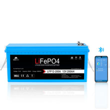 Load image into Gallery viewer, 12V 100Ah/ 200Ah LiFePo4 Deep Cycle Lithium Battery Bluetooth / Self-Heating / IP65