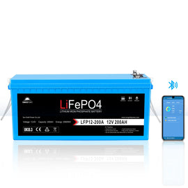 12V 100Ah/ 200Ah LiFePo4 Deep Cycle Lithium Battery Bluetooth / Self-Heating / IP65