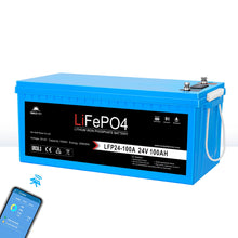 Load image into Gallery viewer, 24V 100Ah LiFePo4 Deep Cycle Lithium Battery Bluetooth / Self-Heating / IP65