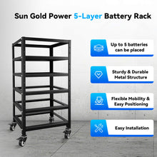 Load image into Gallery viewer, SunGoldPower 5-Layer Battery Rack for  3U Server Rack Battery