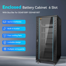 Load image into Gallery viewer, Enclosed Battery Cabinet 6 Slot with Bus Bar for SG48100P/ SGH48100T