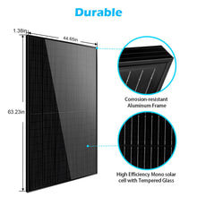 Load image into Gallery viewer, 370W MONO BLACK PERC SOLAR PANEL FULL PALLET (32 PANELS) UL 61730