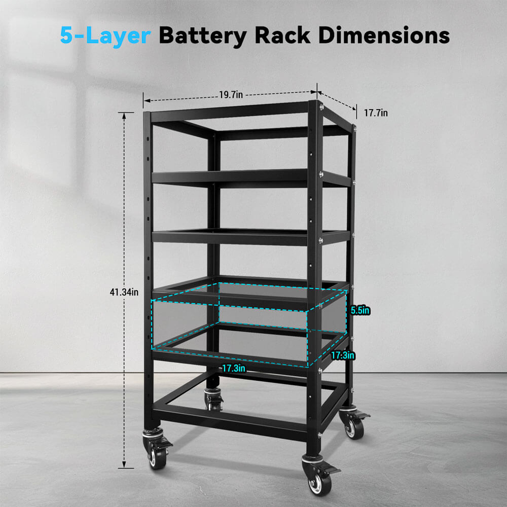 SunGoldPower 5-Layer Battery Rack for  3U Server Rack Battery