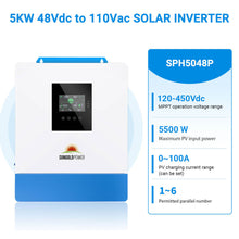 Load image into Gallery viewer, 5000W 48V Solar Charger Inverter