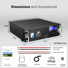 Load image into Gallery viewer, 48V 100AH Server Rack LiFePO4 Lithium  Battery SG48100P UL1973  UL9540A