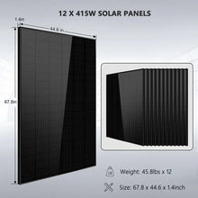 Load image into Gallery viewer, Off-Grid Solar Kits 12kW/15kW/18kW Options 120V/240V with 48v LiFePO4 Lithium Batteries &amp; 415w Solar Panels SGR-18K20E