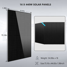 Load image into Gallery viewer, Hybrid Solar Kit 11.4KW 48V Split Phase 20.48KWH/51.2KWH Lithium Battery 450 Watt Solar Panel SGH-11N2E/ SGH-11N5E