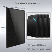 Load image into Gallery viewer, Hybrid Solar Kit 11.4KW 48V Split Phase 20.48KWH/51.2KWH Lithium Battery 450 Watt Solar Panel SGH-11N2E/ SGH-11N5E