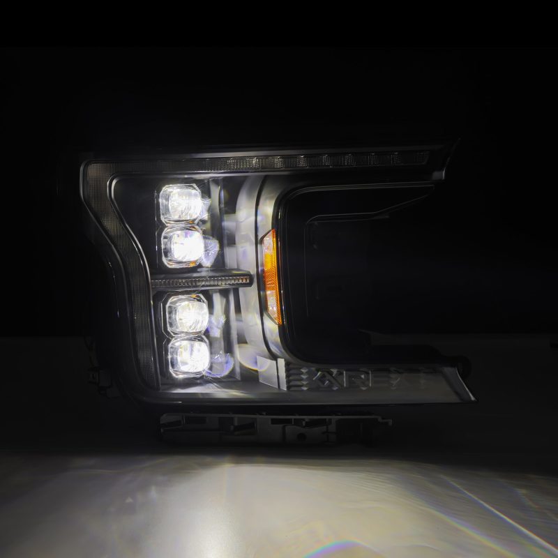 AlphaRex 18-20 Ford F150 (MK II 14th Gen Style) NOVA-Series LED Projector Headlights Black