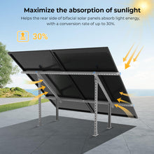 Load image into Gallery viewer, Modular &amp; Expandable Ground Mount Brackets for 2× 400W–590W Solar Panels | Heavy-Duty Adjustable