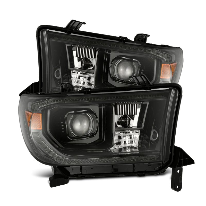 AlphaRex 07-13 Toyota Tundra/08-17 Toyota Sequoia MK II LUXX-Series LED Projector Headlights Alpha-Black (With Level Adjuster)