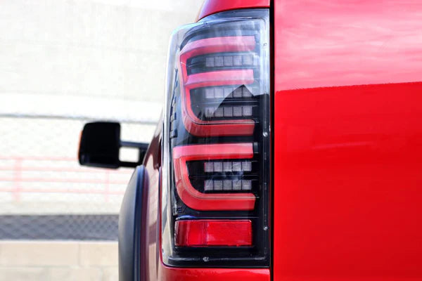 AlphaRex 07-13 Toyota Tundra LUXX-Series LED Tail Lights Black-Red