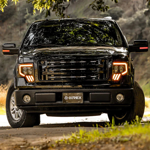 AlphaRex 09-14 Ford F150 MKII NOVA-Series LED Projector Headlights Black