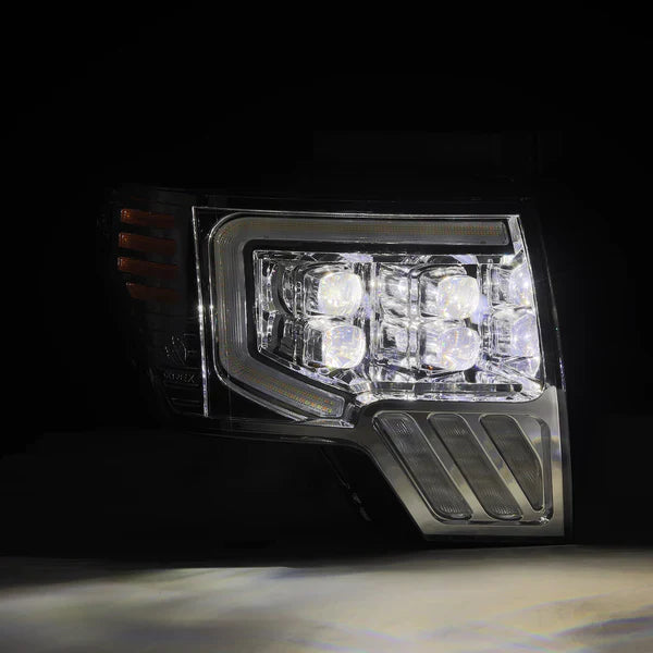AlphaRex 09-14 Ford F150 MKII NOVA-Series LED Projector Headlights Chrome