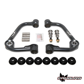 Camburg Performance Uniball Upper Arms kit including all necessary components for installation, engineered for Ford F-150 2WD/4WD models.