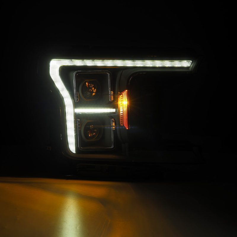 AlphaRex 18-20 Ford F150 (MK II 14th Gen Style) LUXX-Series LED Projector Headlights Black
