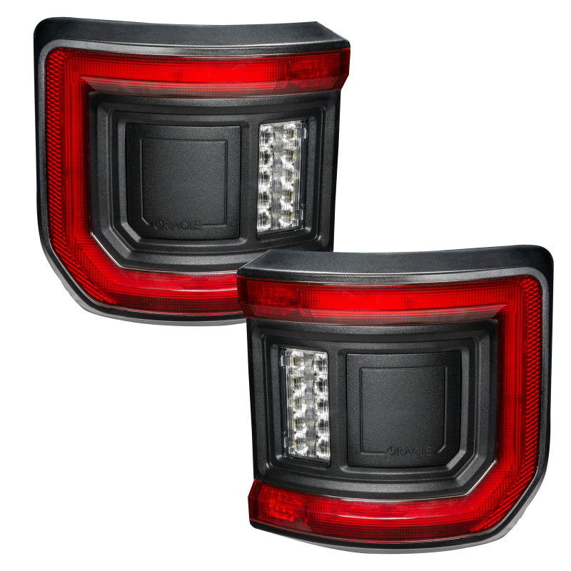 Flush Mount LED Tail Lights for Jeep Gladiator JT by ORACLE Lighting, showcasing a sleek design with bright LED features.