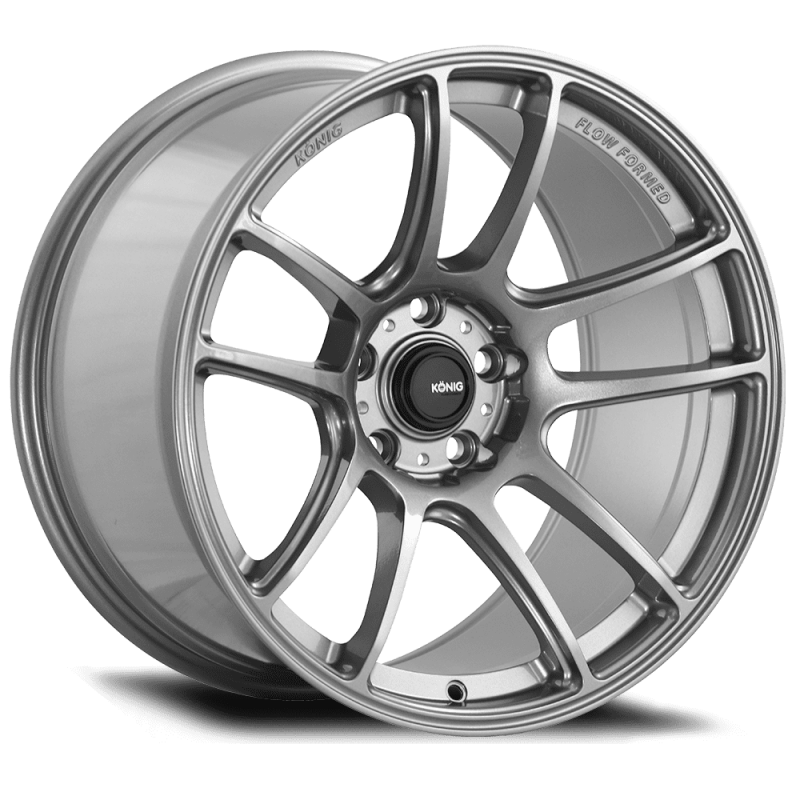 Konig Heliogram 18X9.5 5X114.3 ET25 Titanium Metallic Knurled Bead Flow Formed