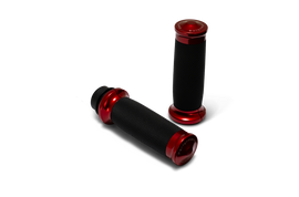 Performance Machine  08-23 Touring, 16-24 Softail TBW  Contour Handle Grip Set - Red